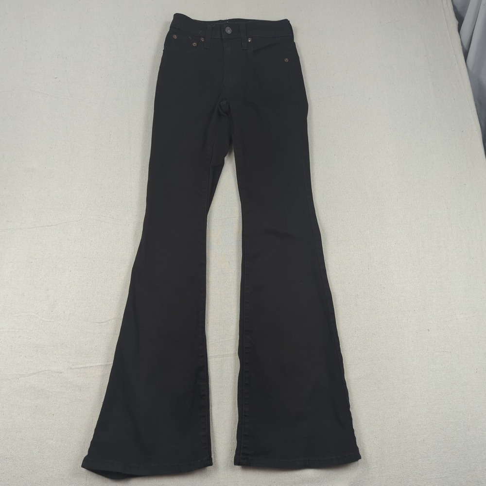 Levis Jeans Womens 25 Blue 726 Flare Stretch Casual Faded Hippie Boho Western